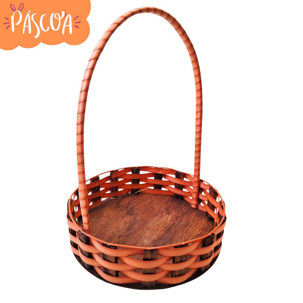 CESTA RD MD RATTAN ORANGE